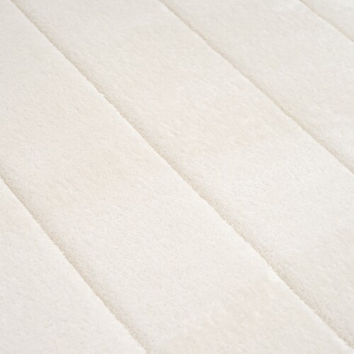 Lavish Home Memory Foam Striped Extra Long Bath Mat - White - 24x60 Perspective: bottom