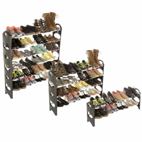 Trademark Global 83-26-6 6-Tier Space Saver Shoe Rack Perspective: bottom