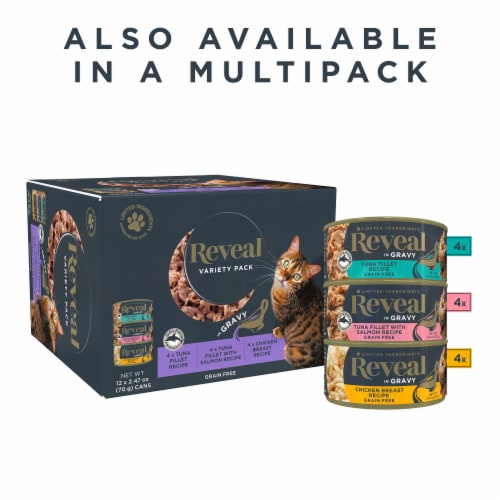 Reveal In Gravy Tuna Fillet Grain Free Cat Food Perspective: bottom