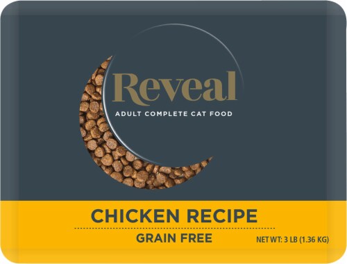Reveal Adult Complete Dry Cat Food Chifken Recipe Perspective: bottom