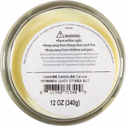 Yankee Candle® Juicy Citrus & Sea Salt Glass Pillar Jar Candle Perspective: bottom
