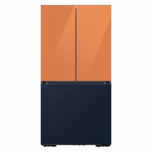 Samsung RAF18DUUCH Bespoke 4-Door Flex Refrigerator Panel - Top Panel - Clementine Glass Perspective: bottom
