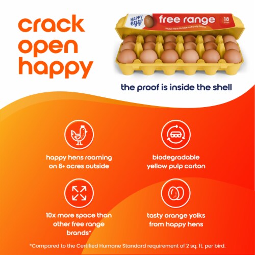 Happy Egg Co.® Free Range Large Brown Eggs Perspective: bottom