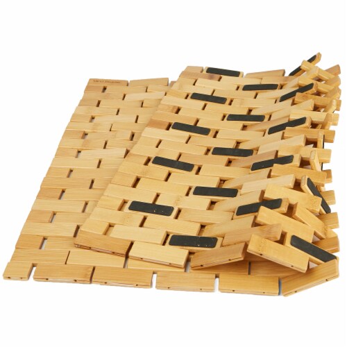 Mind Reader Bamboo Mildew Resistant Bath Mat Perspective: bottom