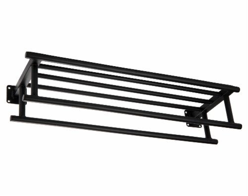 Mind Reader Wall Mounted Towel Rack - Black Perspective: bottom