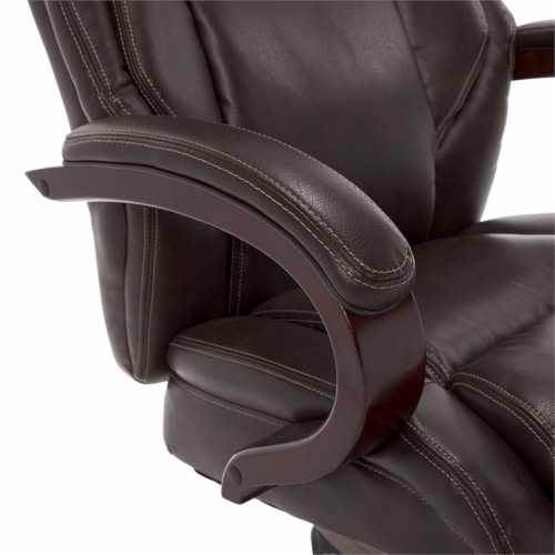 La-Z-Boy Bellamy Executive Bonded Leather Office Chair, Coffee Brown