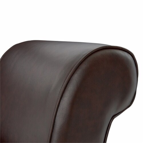 Serta Copenhagen Bonded Leather Slipper Chair Chestnut Brown 1