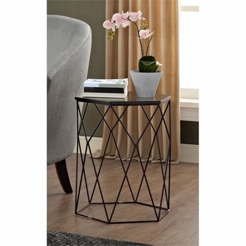 Serta at Home Element Geometric Side Table in Midnight Black 1