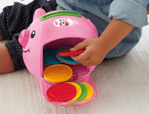 Fisher Price Count Learn Piggy Bank includes Smart Stages Technology 16x27x24cm 1 unit Gerbes Super Markets