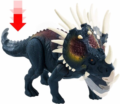 Mattel JURASSIC WORLD SAVAGE STRIKE Styracosaurus Perspective: bottom