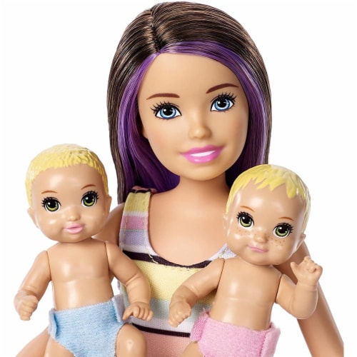 Mattel Barbie Skipper Babysitters Inc Nap n Nurture Nursery Dolls and Playset Perspective: bottom