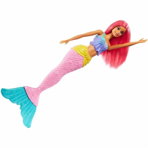 Barbie Mermaid Pink Hair Doll Perspective: bottom