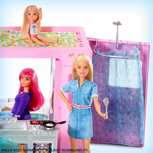 Mattel Barbie 3 in 1 DreamCamper Vehicle and Accessories Playset