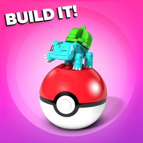 Mega Construx™ Evergreen Pokeball Figure - Bulbasaur Perspective: bottom