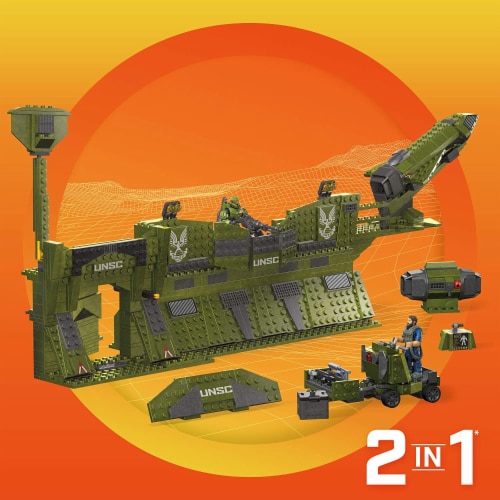 Mega Construx® HALO Infinite Pelican Inbound Building Block Toy Perspective: bottom