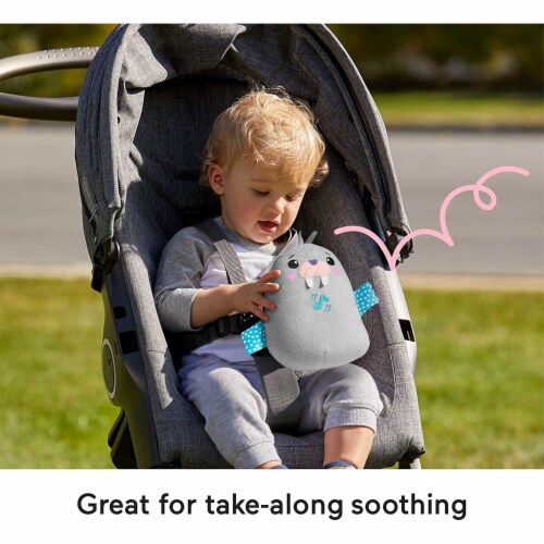 Fisher-Price Chill Vibes Walrus Soother, Take-Along Musical Plush Toy with Calming Vibrations Perspective: bottom