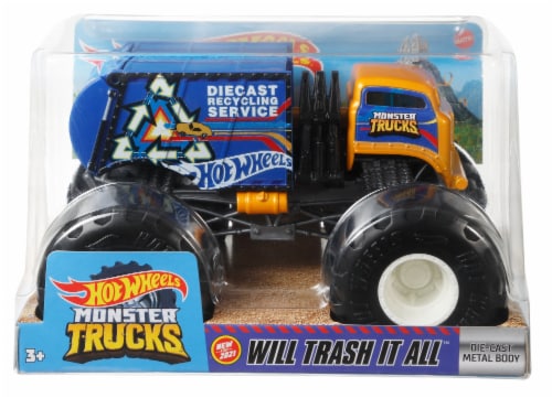 Mattel Hot Wheels Monster Trucks Garbage Truck Vehicle, 1 ct - Kroger