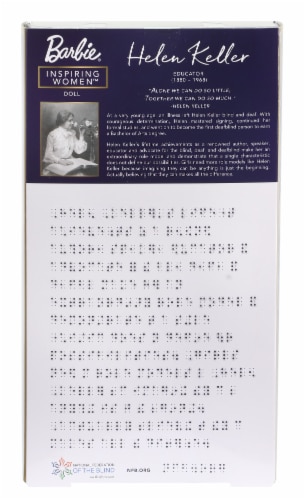 Mattel Barbie® Inspiring Women Helen Keller Doll Perspective: bottom