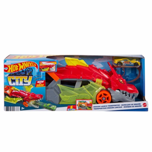  Hot Wheels Dragon Blast Play Set with Launcher for