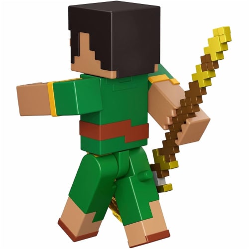 Minecraft Dungeons 3.25-in Collectible Jade Battle Figure and Accessories Perspective: bottom
