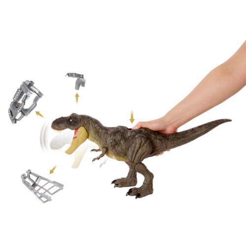 Mattel Jurassic World Stomp Attack Tyrannosaurus Rex Figurine Perspective: bottom