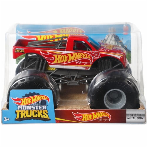 Mattel Hot Wheels® Monster Trucks Red Racing 3 Vehicle Perspective: bottom