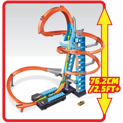 Pista choques aéreos top hot wheels