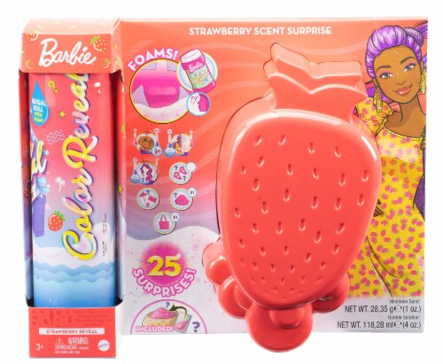 Mattel Barbie® Strawberry Surprise Color Foam Reveal Doll Perspective: bottom