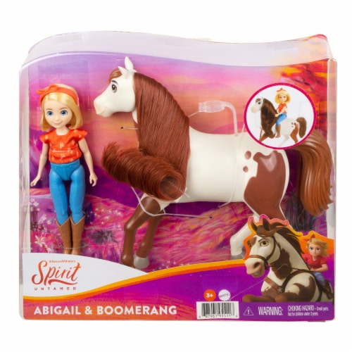 Mattel® Spirit Untamed Abigail and Boomerang Dolls Perspective: bottom
