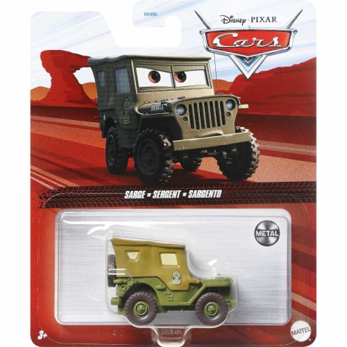 Disney Pixar Die-Cast 1:55 Scale Cars, Sarge Perspective: bottom