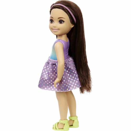 Barbie Chelsea Doll 6 inch Brunette Wearing Tie Dye Shorts