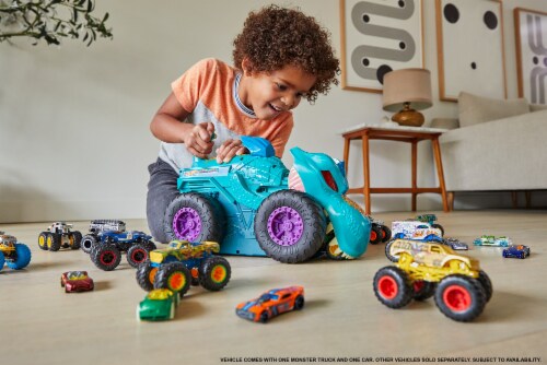 Mattel Hot Wheels Monster Trucks Car Chompin Mega-Wrex Vehicle Perspective: bottom