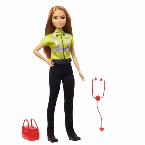 Barbie® Paramedic Doll, Role-play Clothing & Accessories: Stethoscope, Medical Bag Perspective: bottom