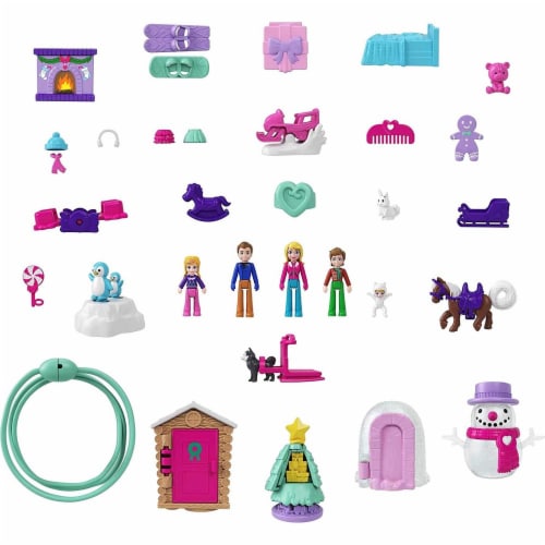Mattel Polly Pocket Holiday Advent Calendar Perspective: bottom