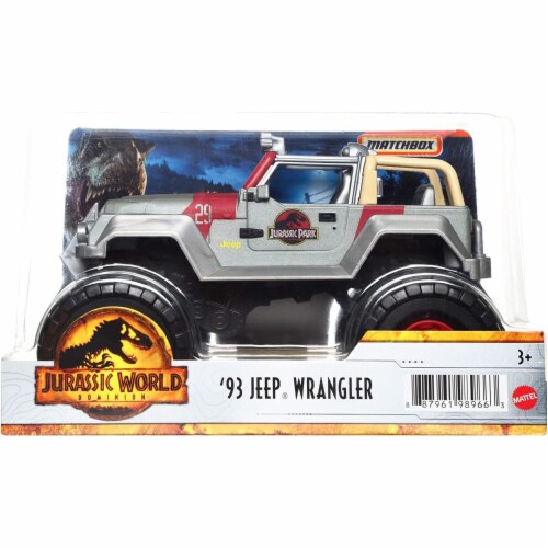 Matchbox Jurassic World Dominion 93 Jeep Wrangler 1 24 Scale Truck with Large Wheels 1 Smith s Food and Drug