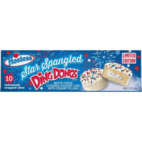 Hostess Red White & Blue Ding Dongs Perspective: bottom