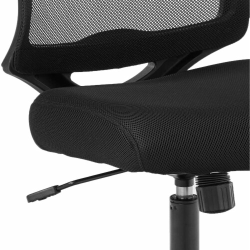 Hon ValuTask Mid Back Armless Adjustable Rolling Mesh Office Task Chair, Black, 1 Piece - Fred Meyer