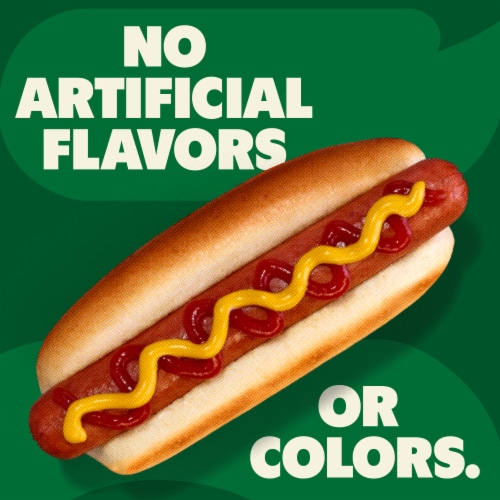 Nathan's Famous Colossal Quarter Pound Beef Hot Dog Franks Perspective: bottom