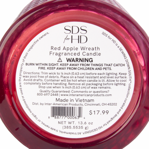 SDS for HD Designs Scented Jar Candle - Red Apple Wreath Perspective: bottom