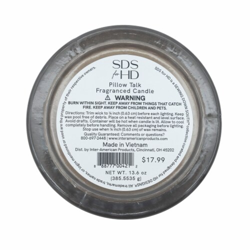 SDS for HD Designs Glass Candle Grey Flannel Perspective: bottom