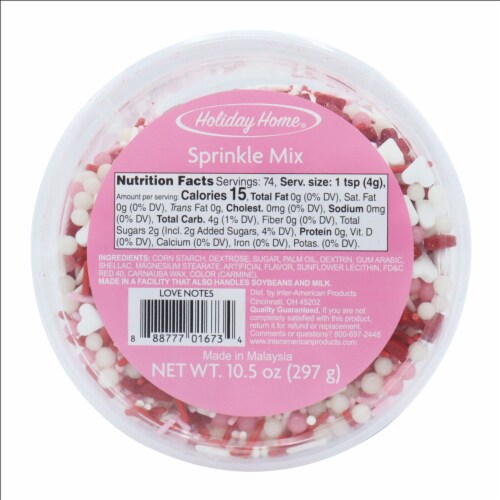Holiday Home® Valentine's Sprinkle Mix Tub Perspective: bottom