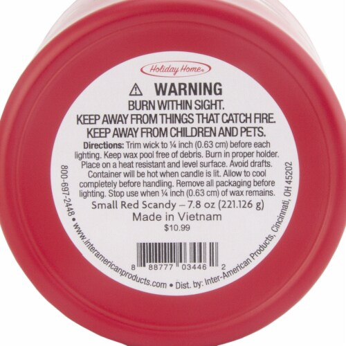 Holiday Home Engraved Jar Candle - Red Perspective: bottom