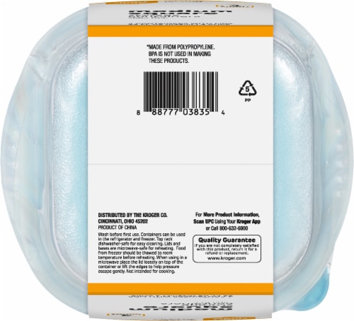 Smart Way™ BPA-Free Plastic Medium Square Food Storage Container Perspective: bottom