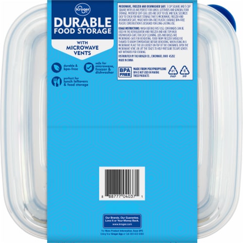 Kroger® BPA-Free Durable Plastic Food Storage Container & Lid Set Perspective: bottom