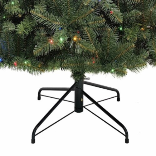 Holiday Home Jefferson Pine Tree with Color Changing LED Lights Perspective: bottom