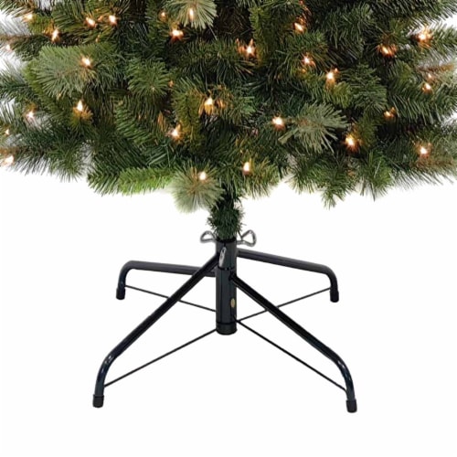 Holiday Home Flagstaff Pine Tree with Clear Lights Perspective: bottom