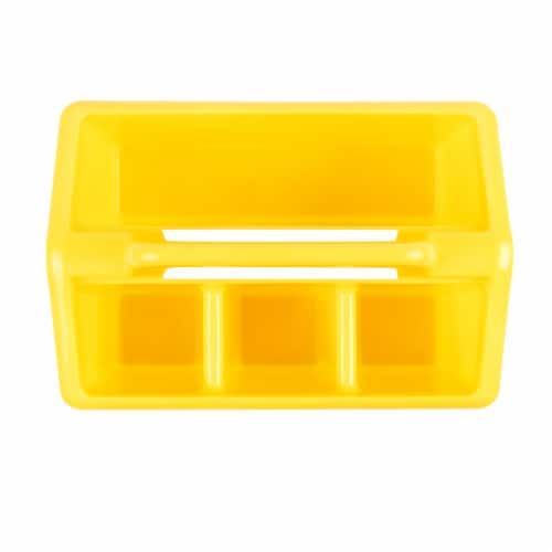 OfficeWorks 4-Compartment Caddy - Yellow Perspective: bottom