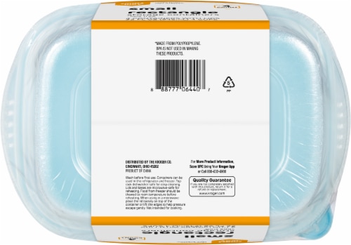 Smart Way™ BPA-Free Plastic Small Rectangle Food Storage Containers - 4 pack Perspective: bottom
