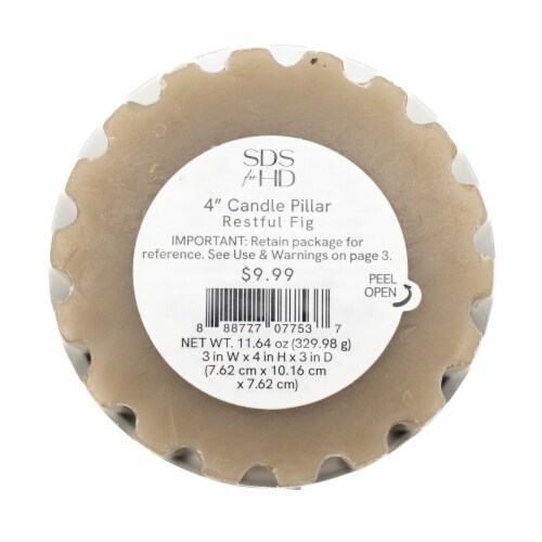 SDS for HD Designs 4" Candle Pillar Loose Rib Taupe Perspective: bottom
