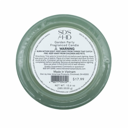 SDS for HD Designs 2 Wick Glass Jar Candle - Sea Green Perspective: bottom